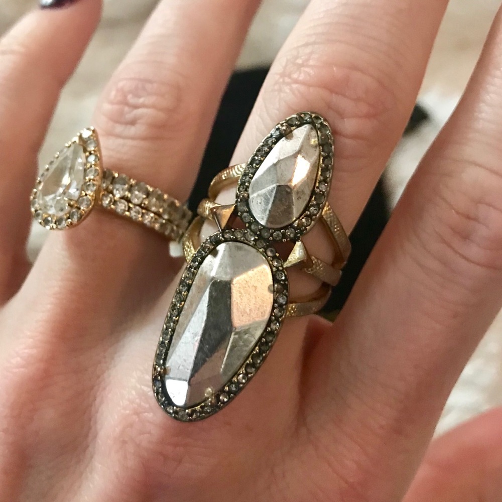 House of Harlow Double Pave Ring